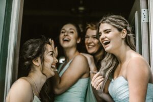 Bridesmaids excited for wedding